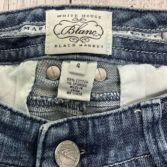 WHITE HOUSE BLACK MARKET Blanc Crop Jeans - Picture 4 of 4